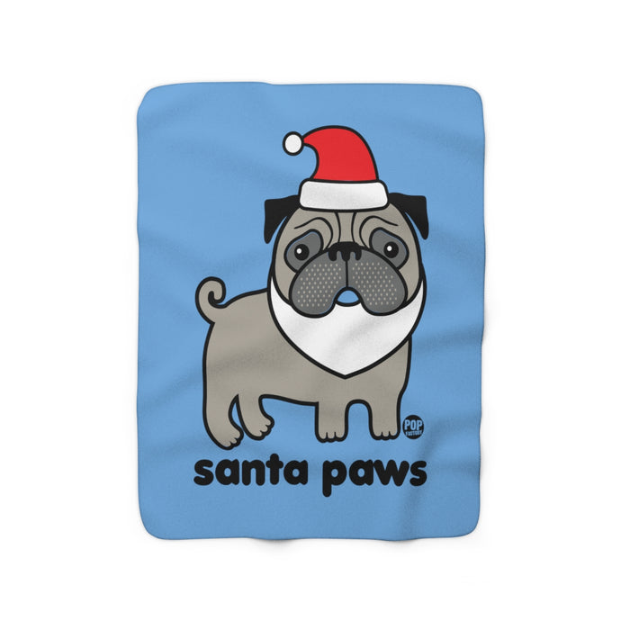 Santa Paws Pug Blanket