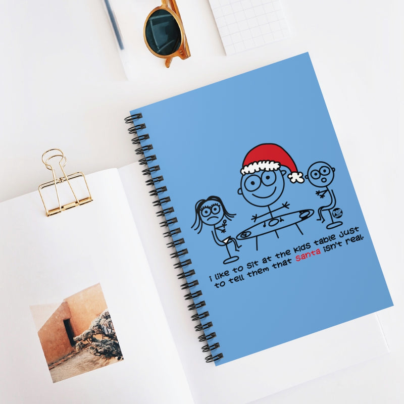 Load image into Gallery viewer, Sit At Kids Table Santa Notebook
