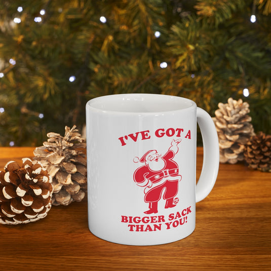 Santa Bigger Sack Than You Mug