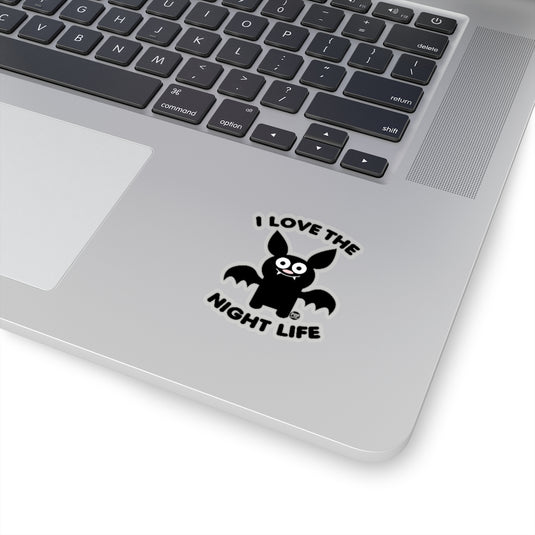 I Love Night Life Bat Sticker