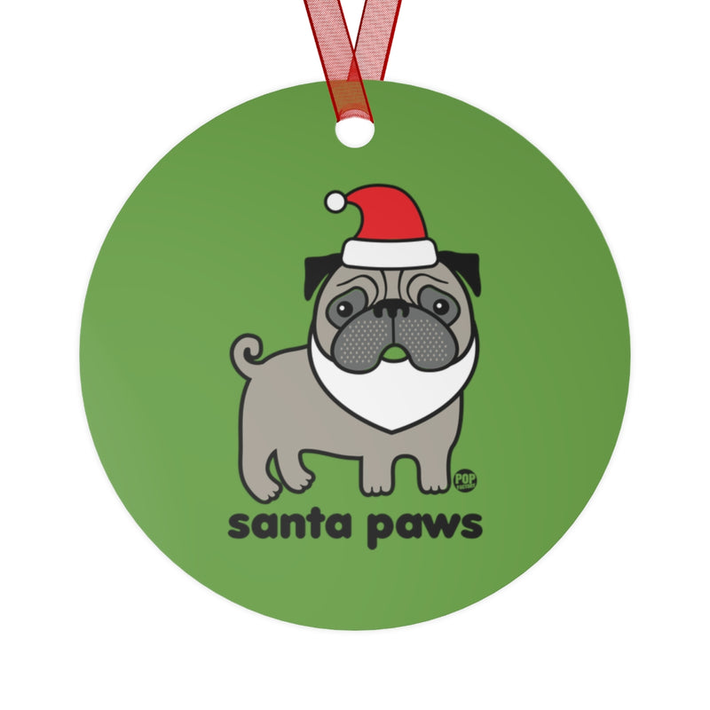 Load image into Gallery viewer, Santa Paws Pug Ornament
