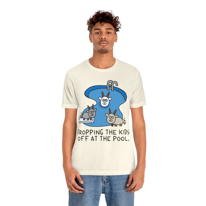 Load image into Gallery viewer, Dropping Kids Off At Pool Unisex Tee

