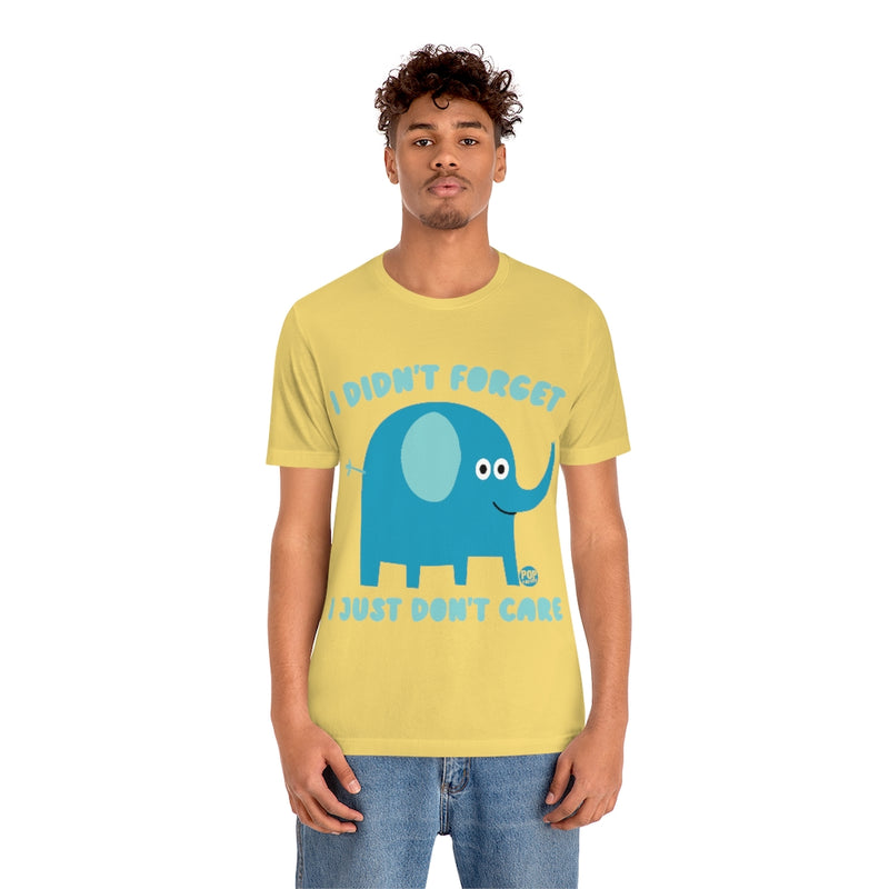 Load image into Gallery viewer, Don&#39;t Care Elephant Unisex Tee
