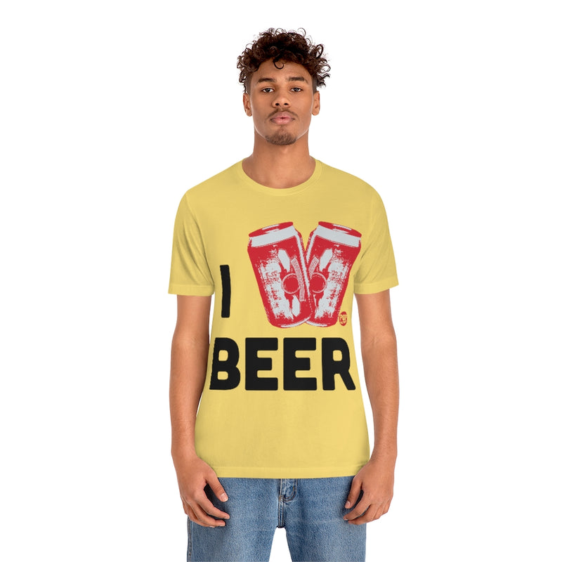 Load image into Gallery viewer, I Love Beer Cans Unisex Tee

