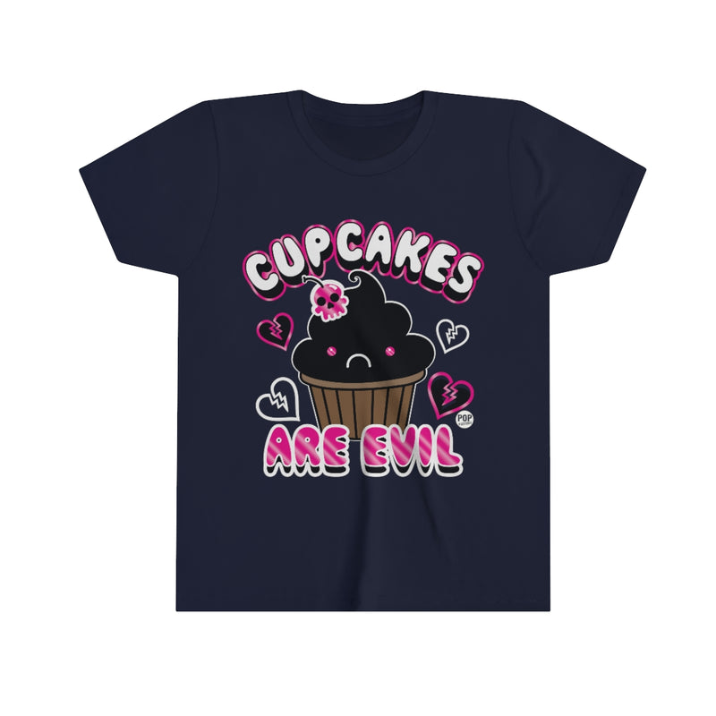 Load image into Gallery viewer, Cupcakes are Evil Youth Short Sleeve Tee
