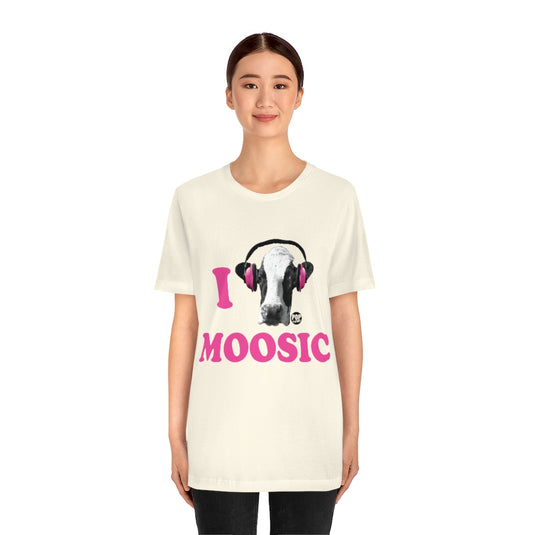 I Love Moosic Cow Unisex Tee