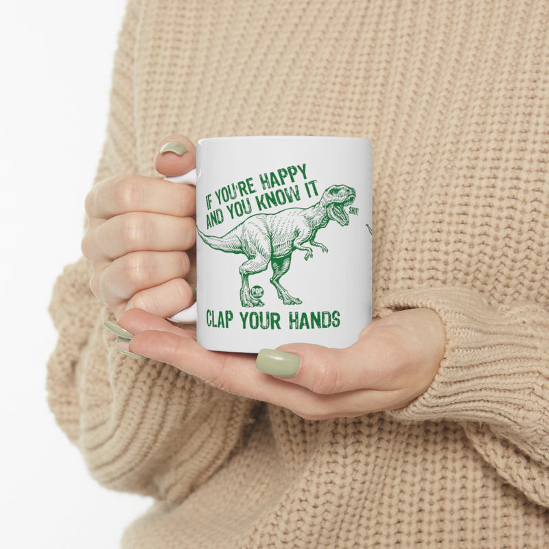 Load image into Gallery viewer, Clap Your Hands T Rex Mug
