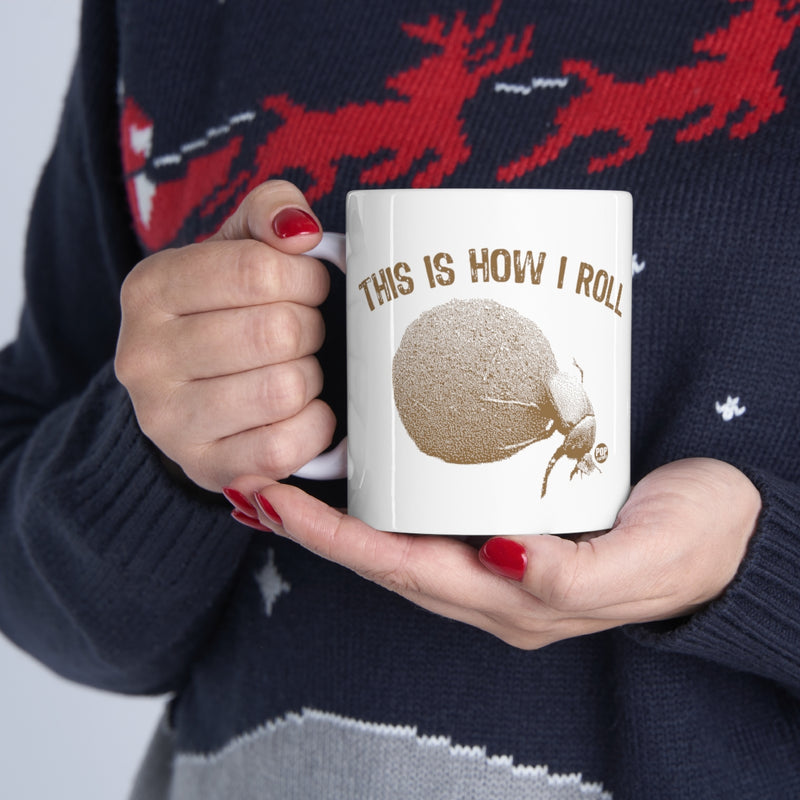 Load image into Gallery viewer, This How I Roll Dung Beetle Mug
