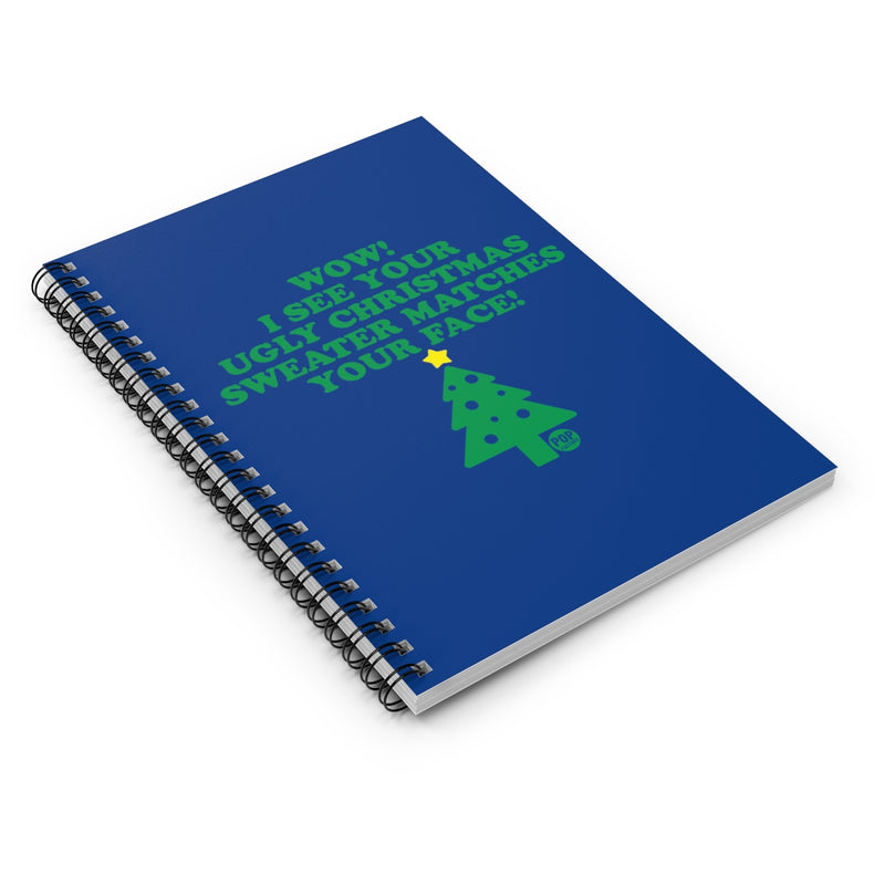 Load image into Gallery viewer, Ugly Xmas Sweater Match Face Notebook
