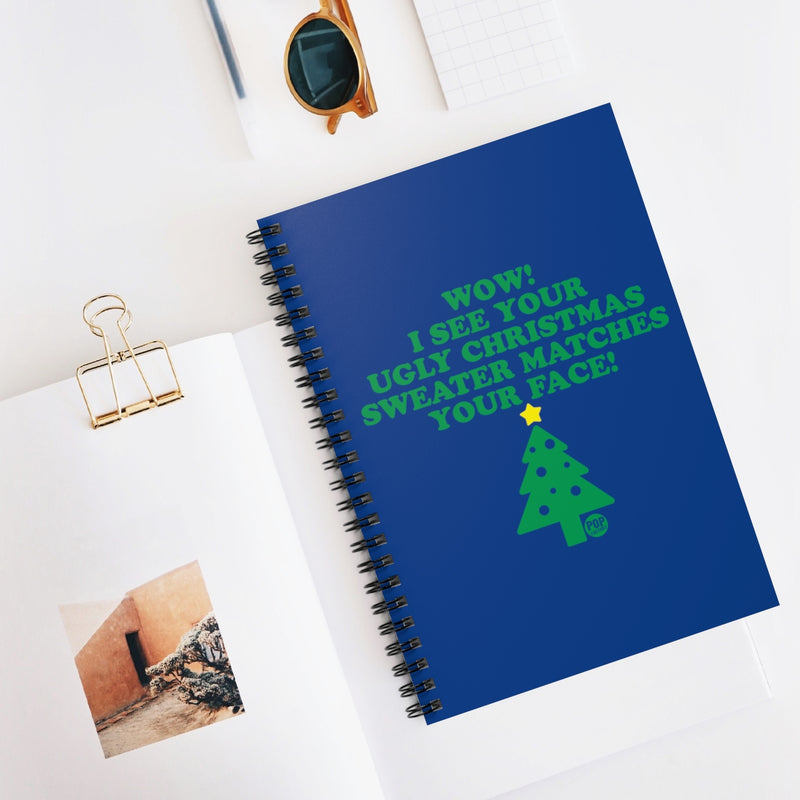 Load image into Gallery viewer, Ugly Xmas Sweater Match Face Notebook

