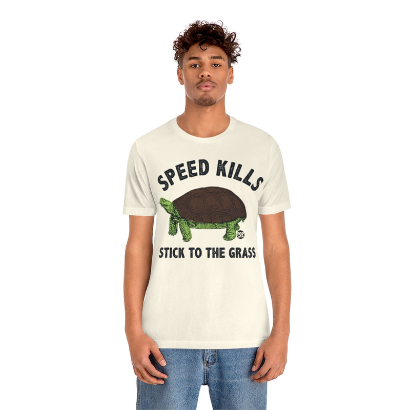 Load image into Gallery viewer, Speed Kills Grass Turtle Unisex Tee
