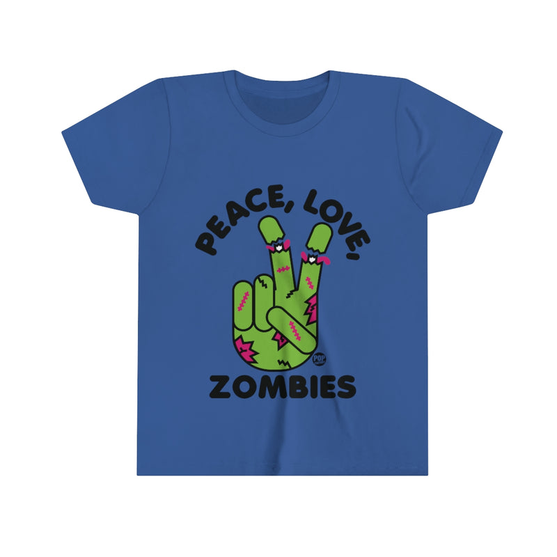 Load image into Gallery viewer, Peace Love Zombies Youth Short Sleeve Tee

