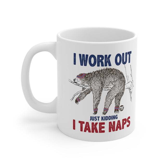 I Work Out Sloth Mug