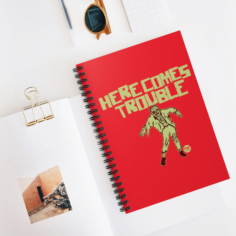 Load image into Gallery viewer, Here Comes Trouble Zombie Notebook
