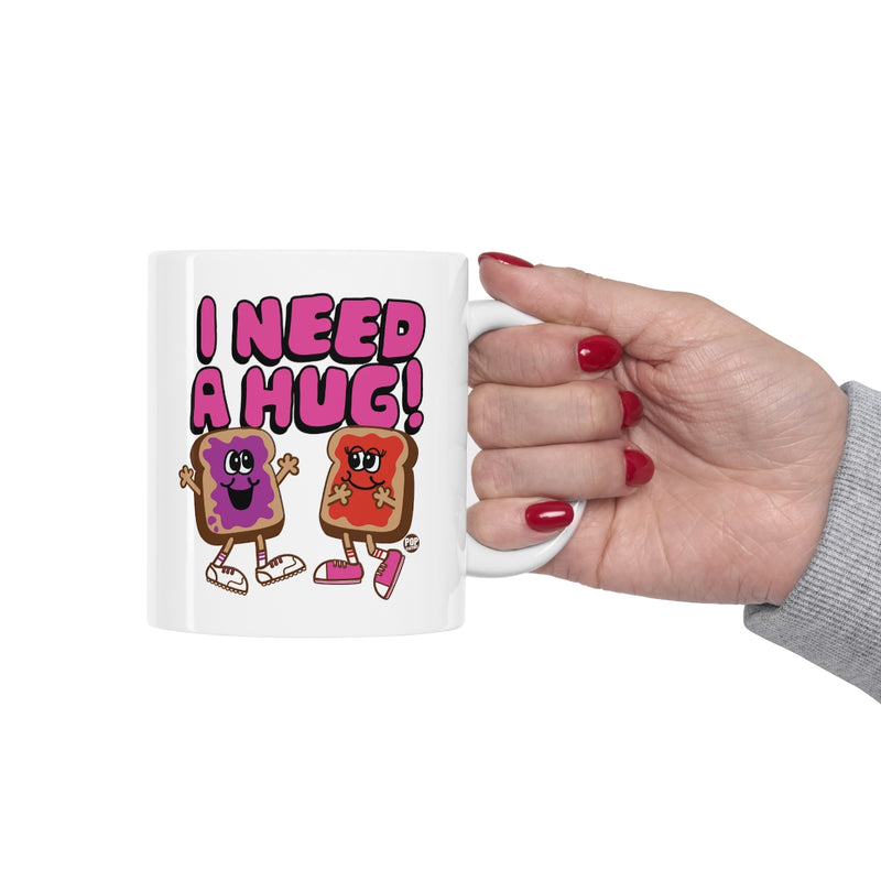 Load image into Gallery viewer, I Need A Hug PBJ Mug
