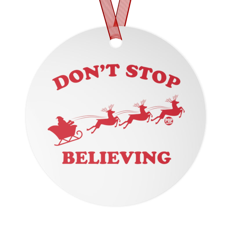 Load image into Gallery viewer, Don&#39;t Stop Believing Santa Ornament
