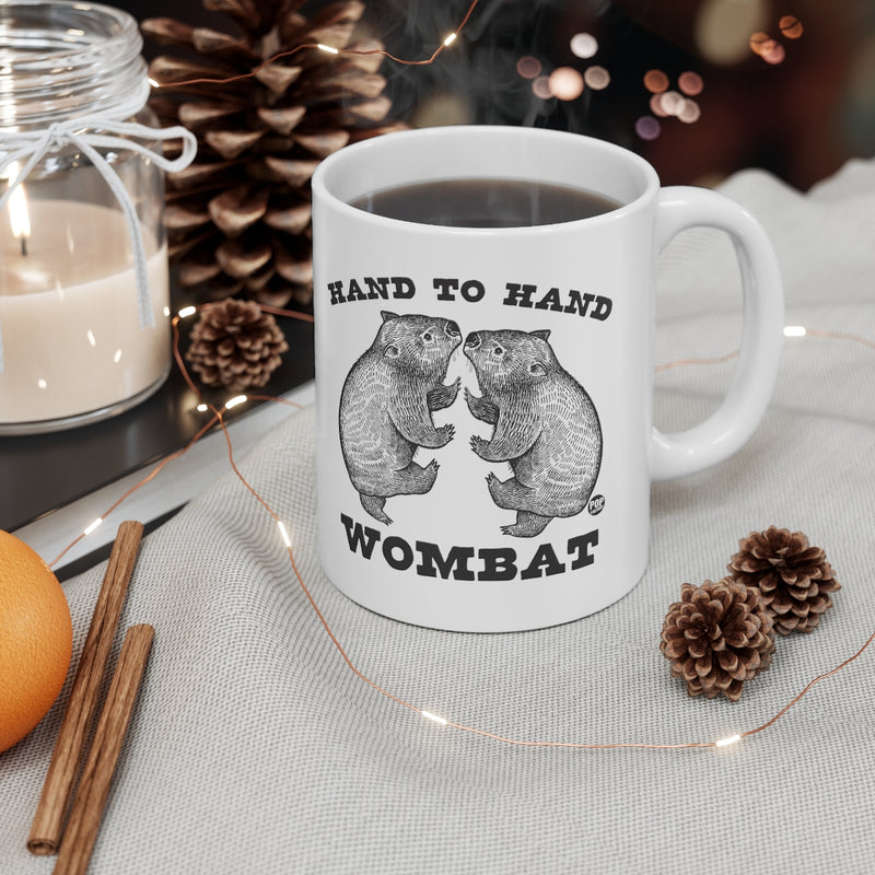 Load image into Gallery viewer, Hand To Hand Wombat Mug
