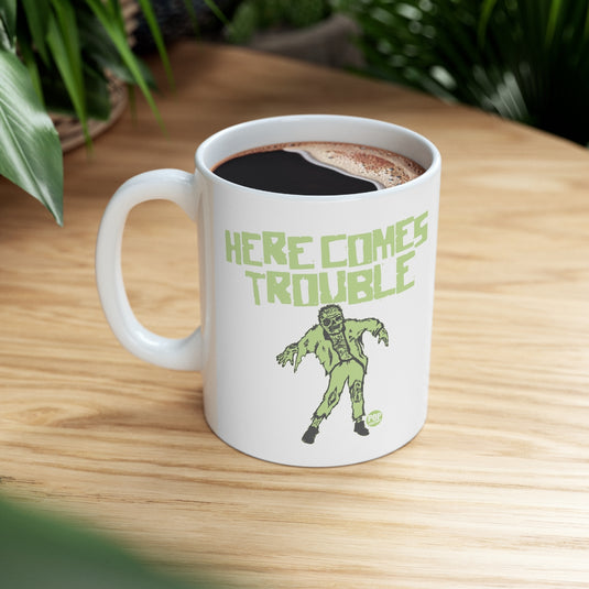 Here Comes Trouble Zombie Mug