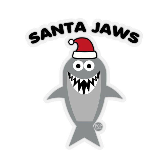 Santa Jaws Shark Sticker