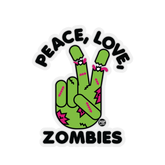 Peace Love Zombies Sticker