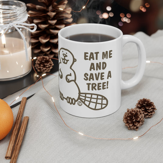 Eat Me Save Tree Beaver Mug