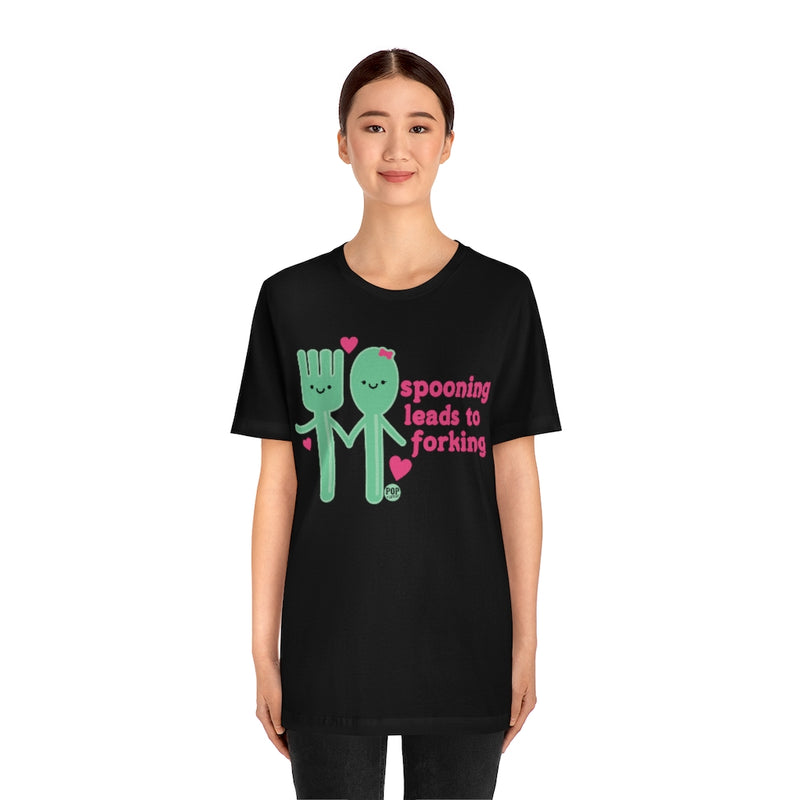 Load image into Gallery viewer, Spooning Leads To Forking Unisex Tee
