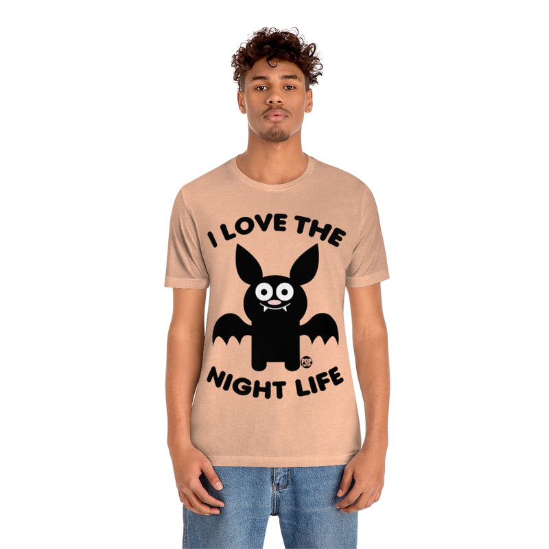 Load image into Gallery viewer, I Love Night Life Bat Unisex Tee
