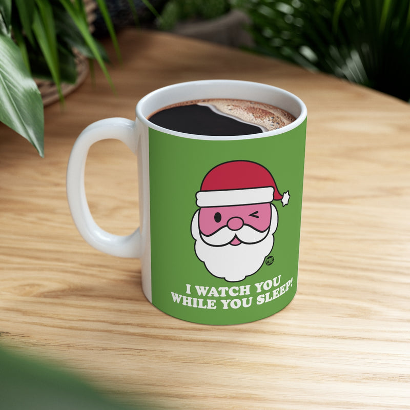 Load image into Gallery viewer, Santa Watch While You Sleep Mug
