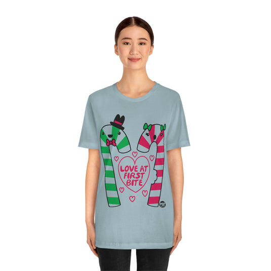 Love First Bite Candy Cane Unisex Tee