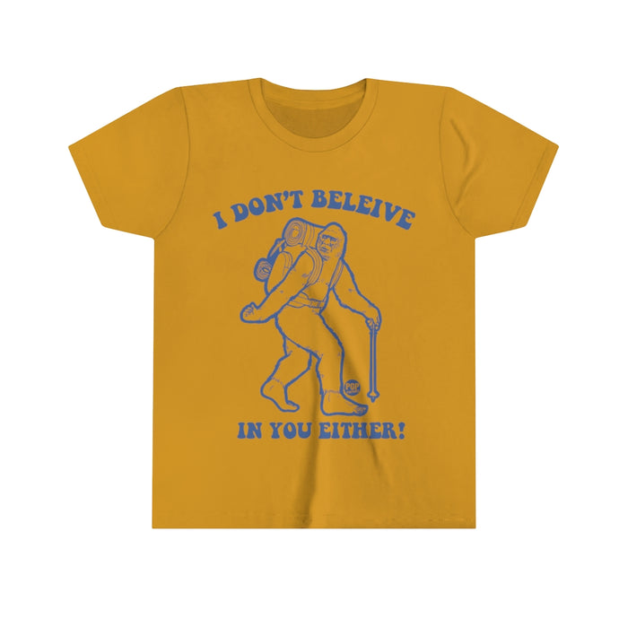 Believe Bigfoot Youth Short Sleeve Tee