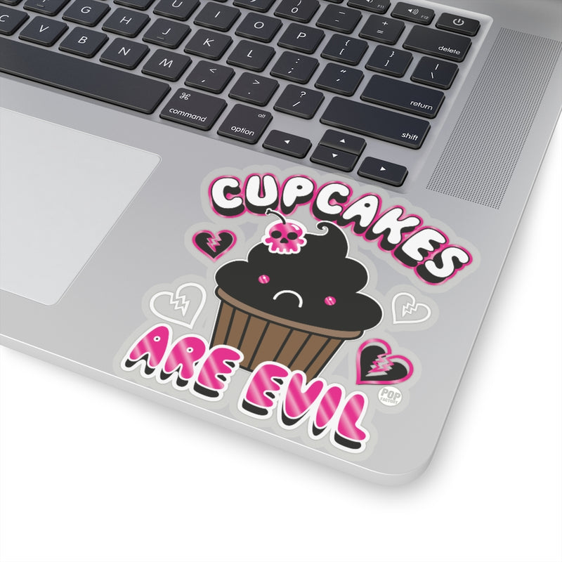 Load image into Gallery viewer, Cupcakes Are Evil Sticker
