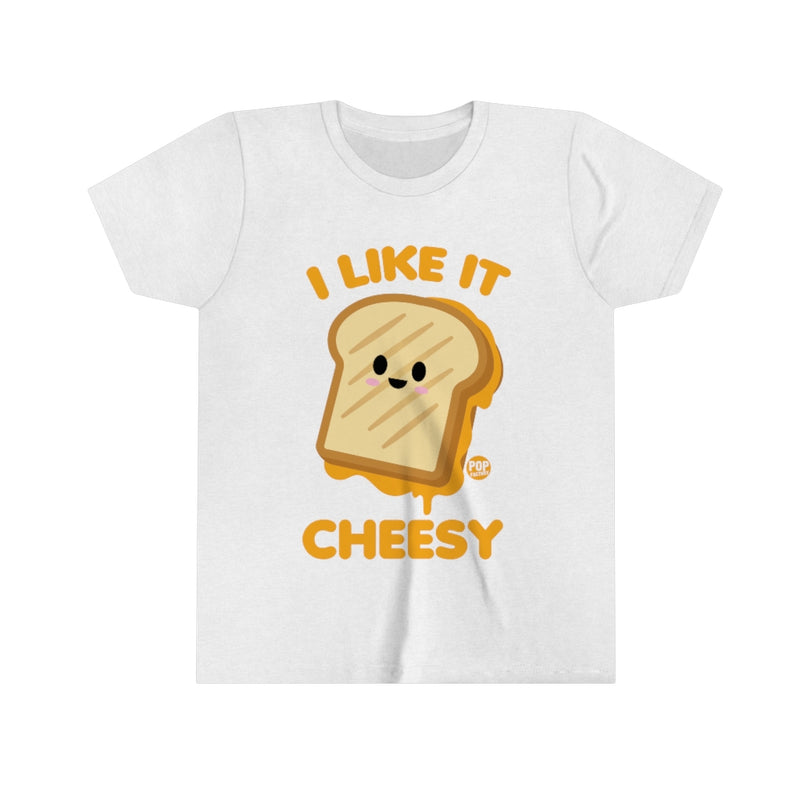 Load image into Gallery viewer, I Like It Cheesy Grilled Cheese Youth Short Sleeve Tee
