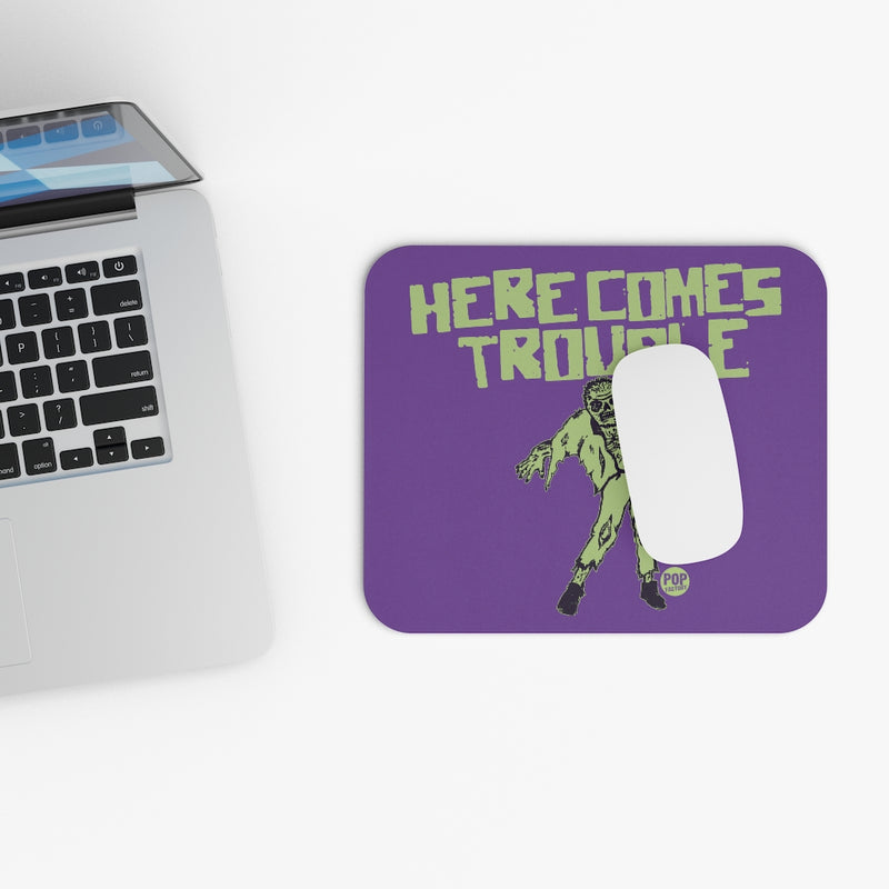 Load image into Gallery viewer, Here Comes Trouble Zombie Mouse Pad
