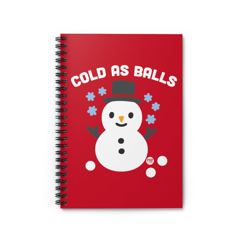 Load image into Gallery viewer, Cold As Balls Snowman Notebook
