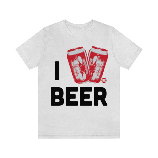 I Love Beer Cans Unisex Tee