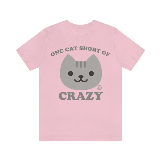 One Cat Short Crazy Unisex Tee