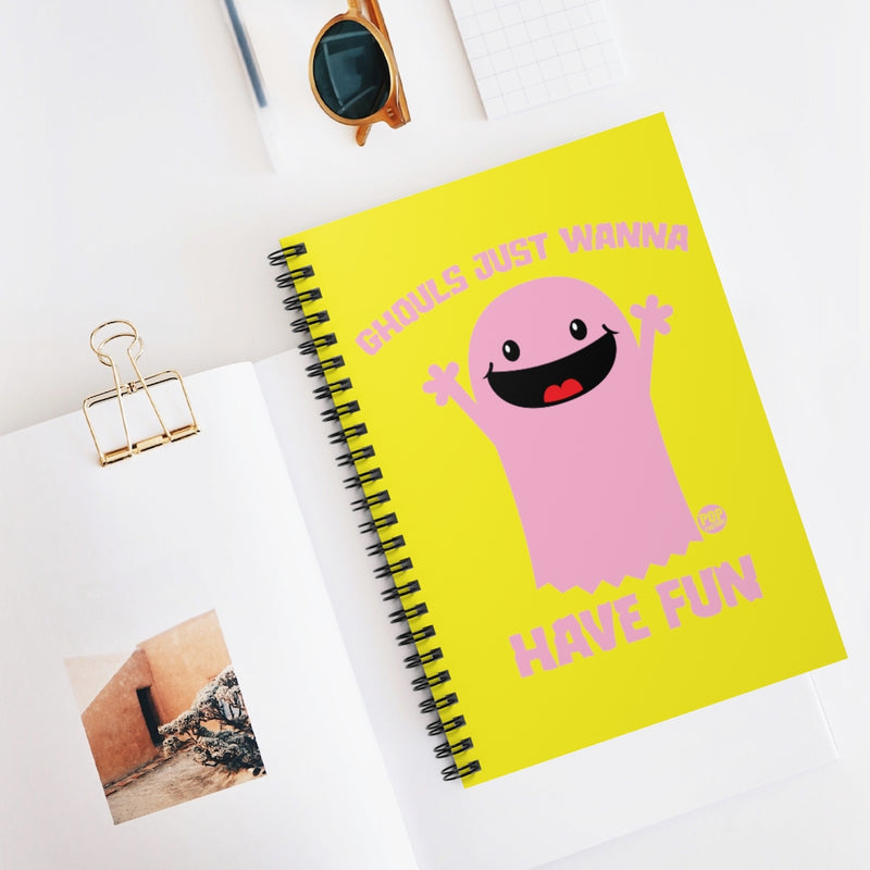 Load image into Gallery viewer, Ghouls Just Wanna Have Fun Ghost Notebook
