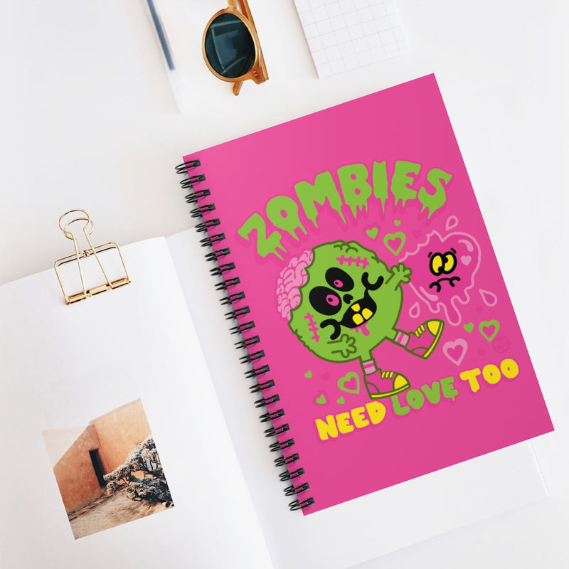 Load image into Gallery viewer, Zombies Need Love Too Notebook
