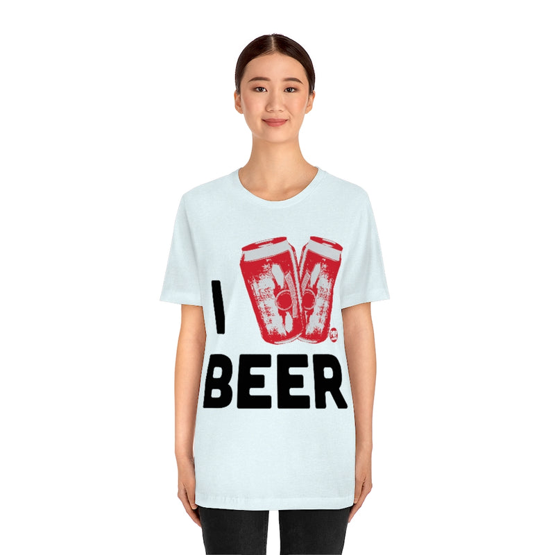 Load image into Gallery viewer, I Love Beer Cans Unisex Tee
