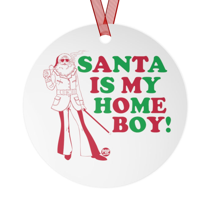 Santa Is My Home Boy Ornament