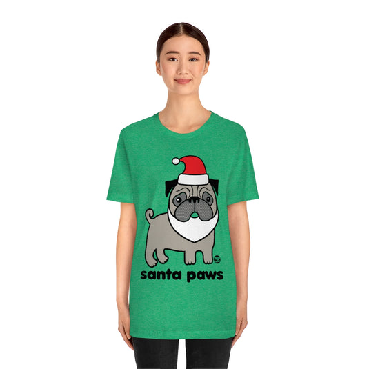 Santa Paws Pug Unisex Tee