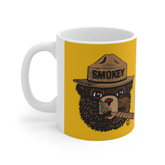 Smoking Smokey Bear Mug