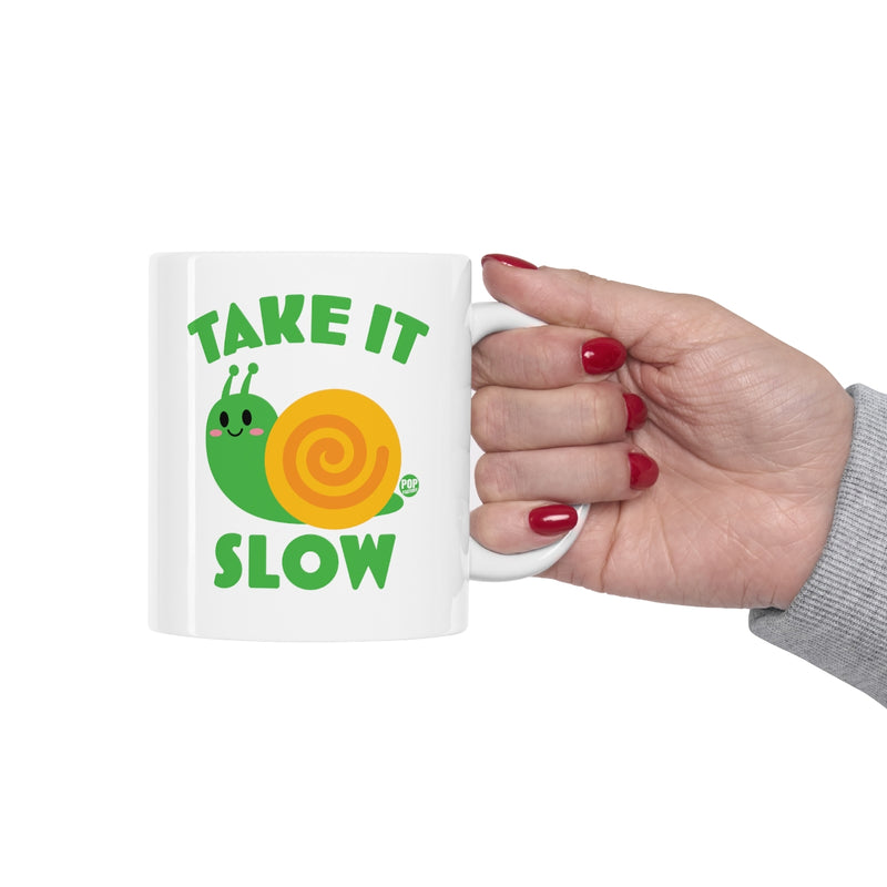 Load image into Gallery viewer, Take It Slow Snail Mug
