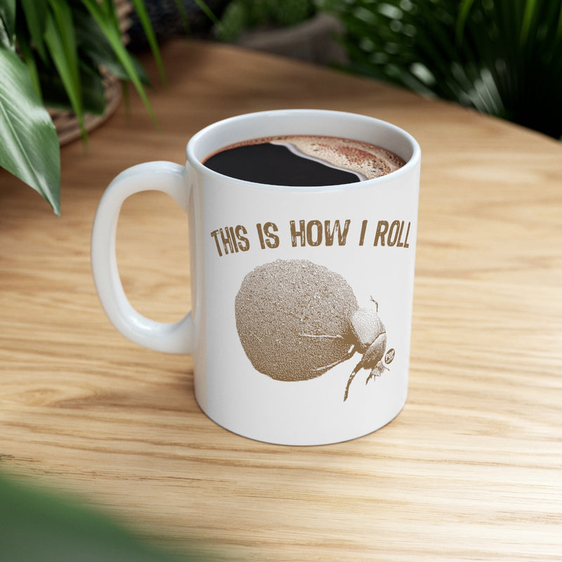 Load image into Gallery viewer, How I Roll Dung Beetle Mug
