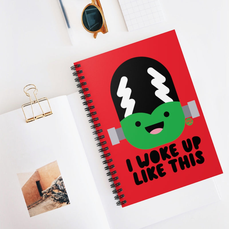 Load image into Gallery viewer, I Woke Up Like This Bride Frankenstein Notebook
