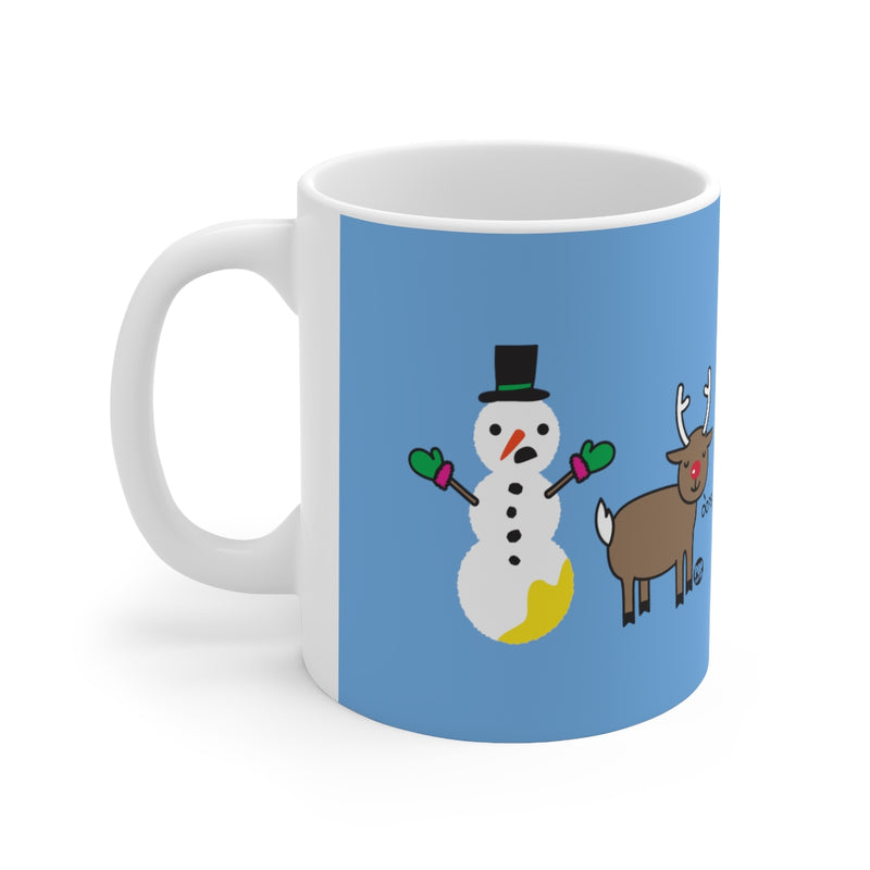 Load image into Gallery viewer, Reindeer Pee Snowman Mug
