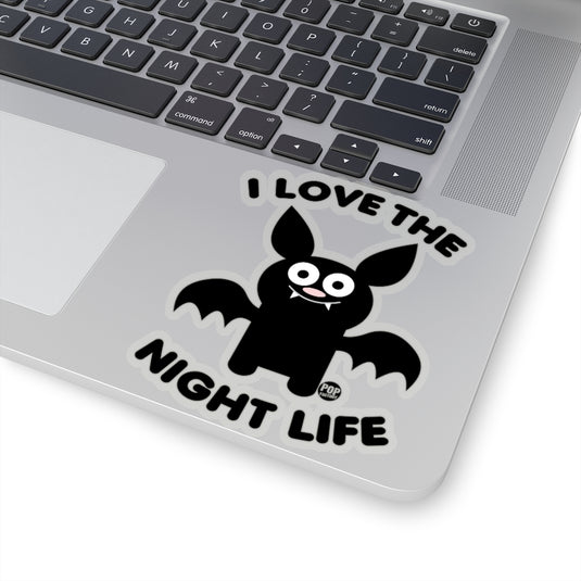 I Love Night Life Bat Sticker