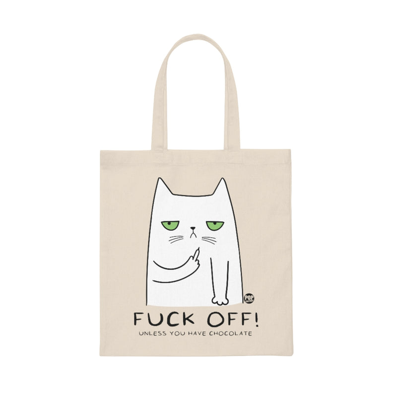Load image into Gallery viewer, Fuck Off Chocolate Cat Tote
