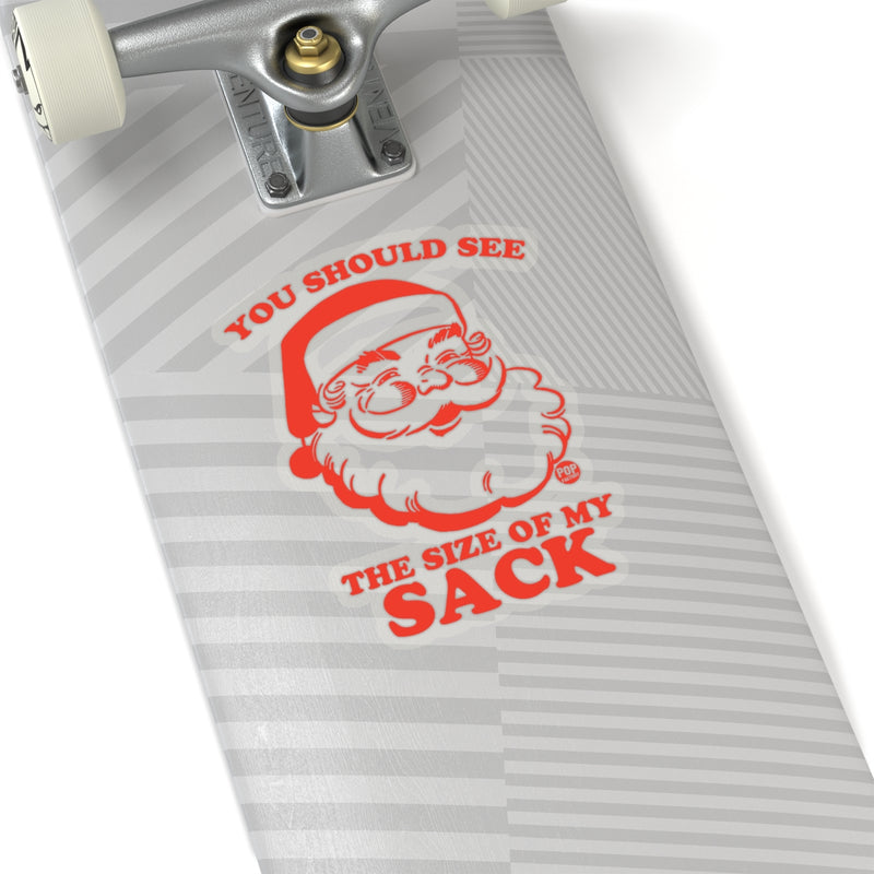 Load image into Gallery viewer, Santa Size Of My Sack Sticker
