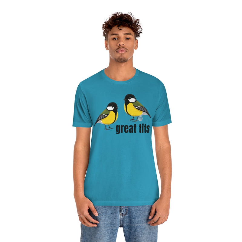 Load image into Gallery viewer, Great Tits Birds Unisex Tee
